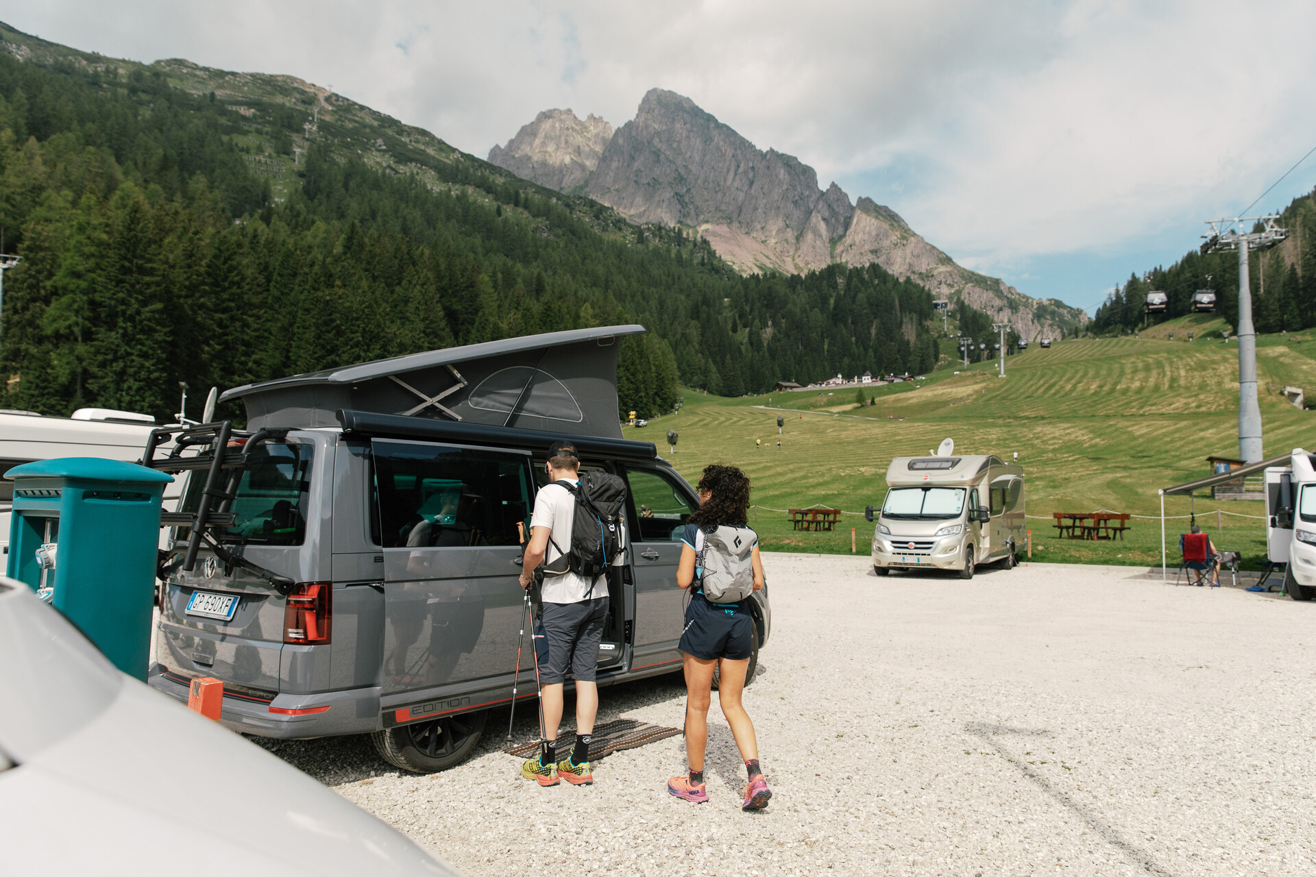 area sosta camper malga ces